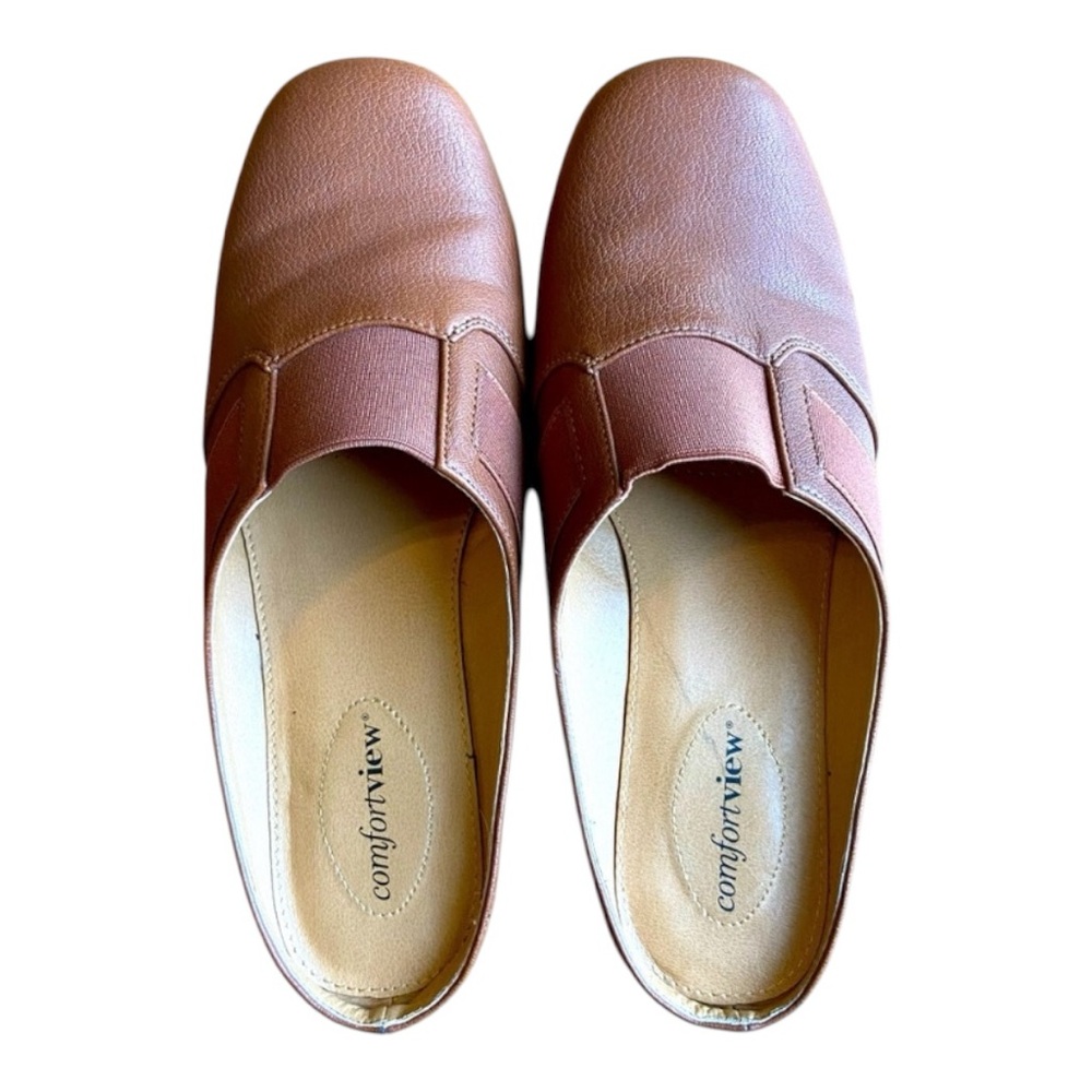 ComfortView Women’s Brown Slide Clog Mules Comfort Size 7 EUC